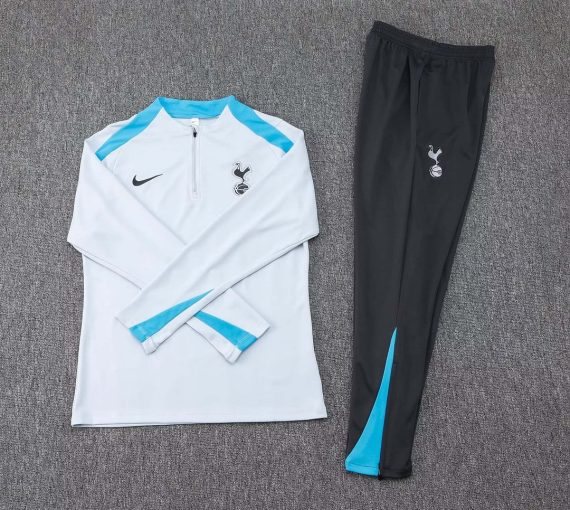 24/25 Tottenham Half-Pull Training Suit light gray Jersey Set