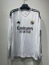 24/25 Long Sleeve Real Madrid Home Football Shirt