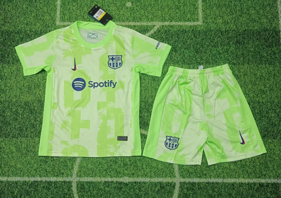 24/25 Barcelona Authentic Third Away Football Shirt Kids Size Suit(New sponsor)
