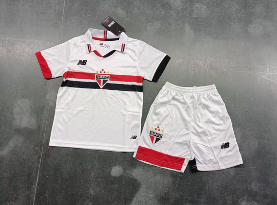 24/25 Sao Paulo Home Football Shirt Kids Size Suit
