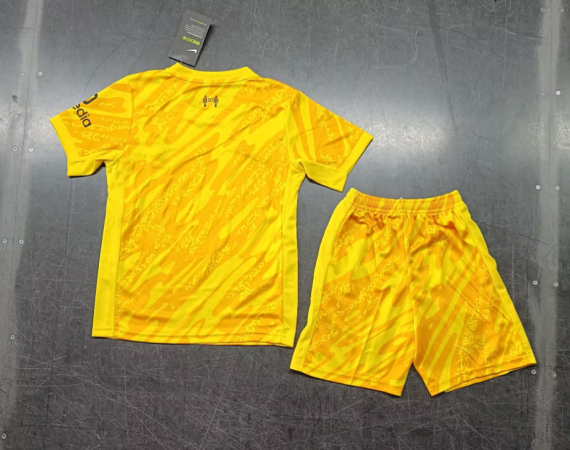 24/25 Liverpool Yellow Goalkeeper Football Shirt Kids Size Suit