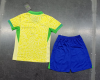 24/25 Brazil Home Football Shirt Kids Size Suit