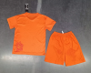 24/25 Real Madrid Orange Joint Version Football Shirt Kids Size Suit