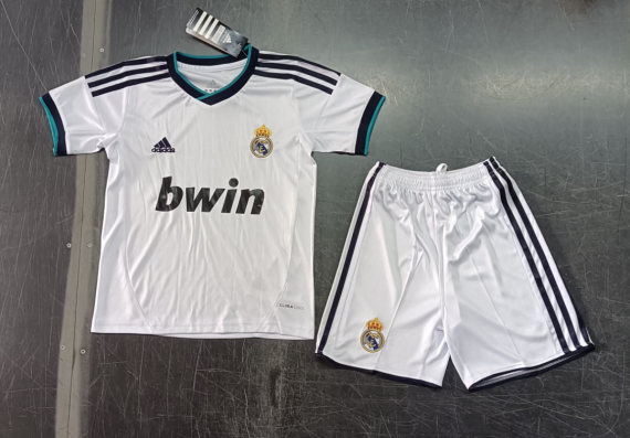 12/13 Retro Real Madrid Home Football Shirt Kids Size Suit