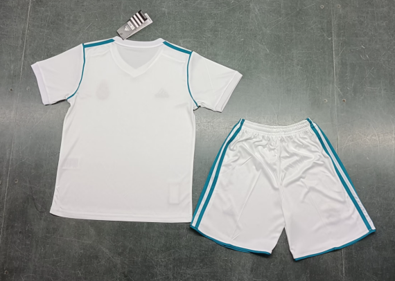 17/18 Retro Real Madrid Home Football Shirt Kids Size Suit