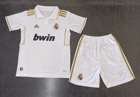 11/12 Retro Real Madrid Home Football Shirt Kids Size Suit