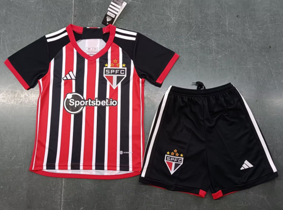 23/24 Sao Paulo Away Football Shirt Kids Size Suit