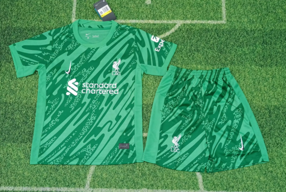 24/25 Liverpool Green Goalkeeper Football Shirt Kids Size Suit