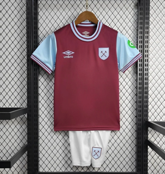 24/25 West Ham Home Football Shirt Kids Size Suit