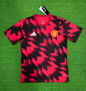 25/26 Manchester United Red/Black Training Football Shirt