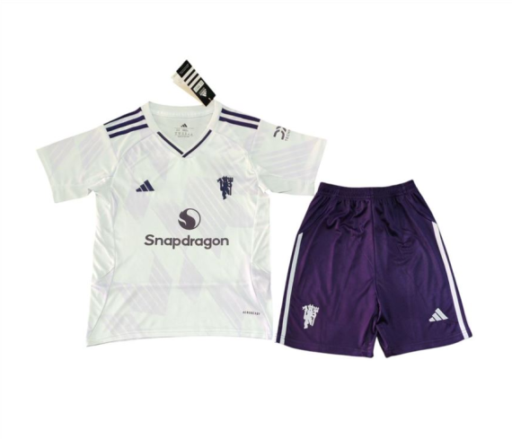 25/26 Manchester United Away Football Shirt Kids Size Suit