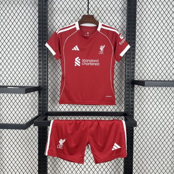 25/26 Liverpool Home Football Shirt Kids Size Suit