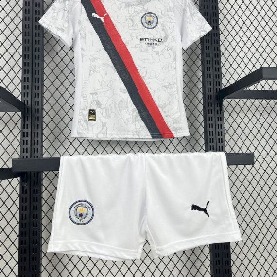 25/26 Manchester City Away Football Shirt Kids Size Suit