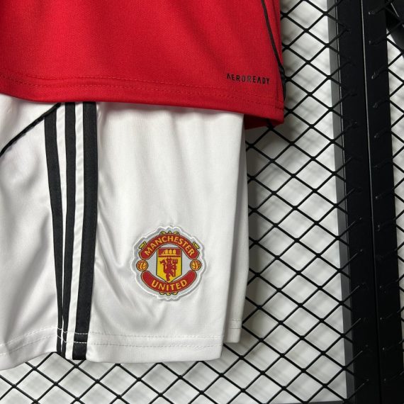 25/26 Manchester United Home Football Shirt Kids Size Suit