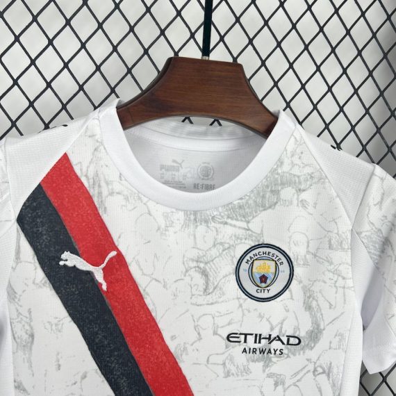 25/26 Manchester City Away Football Shirt Kids Size Suit