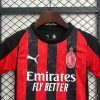 25/26 AC Milan Home Football Shirt Kids Size Suit