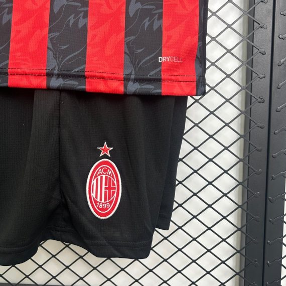 25/26 AC Milan Home Football Shirt Kids Size Suit