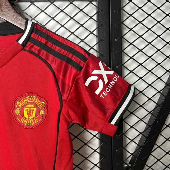 25/26 Manchester United Home Football Shirt Kids Size Suit