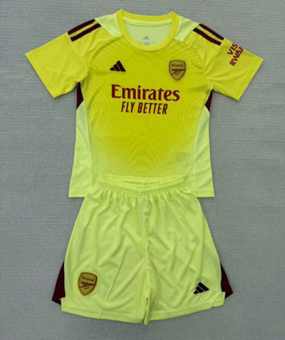 25/26 Arsenal Goalkeeper Football Shirt Kids Size Suit