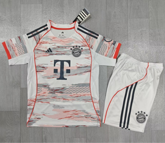 25/26 Bayern Munich Away Football Shirt Kids Size Suit