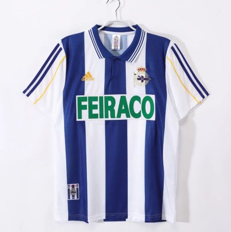 99/00 Retro Deportivo de La Coruna Home Soccer Jersey