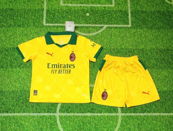 25/26 AC Milan Third Away Football Shirt Kids Size Suit