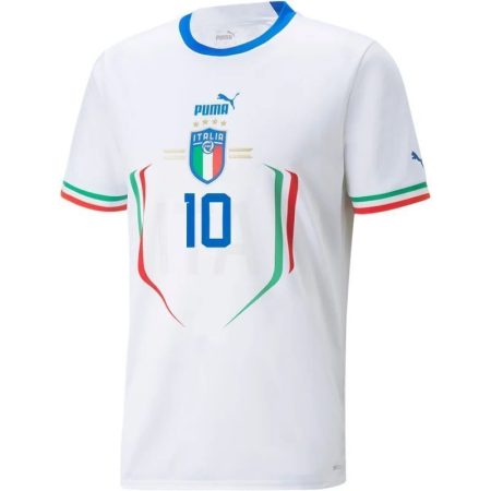 2022 Lorenzo Insigne #10 Italy Away Jersey