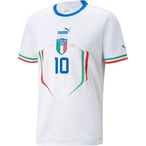 2022 Lorenzo Insigne #10 Italy Away Jersey