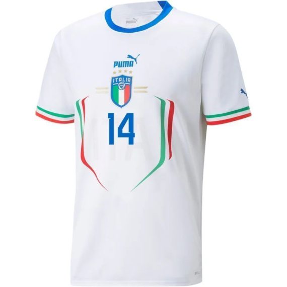 2022 Federico Chiesa #14 Italy Away Jersey