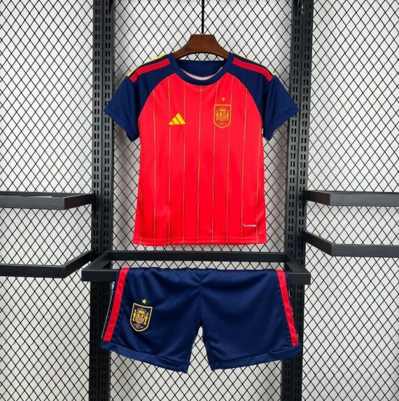 2026 Spain Home Football Shirt Kids Size Suit