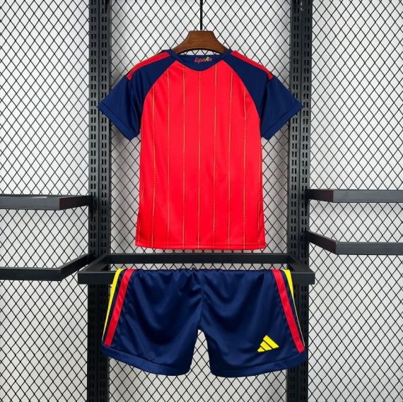 2026 Spain Home Football Shirt Kids Size Suit