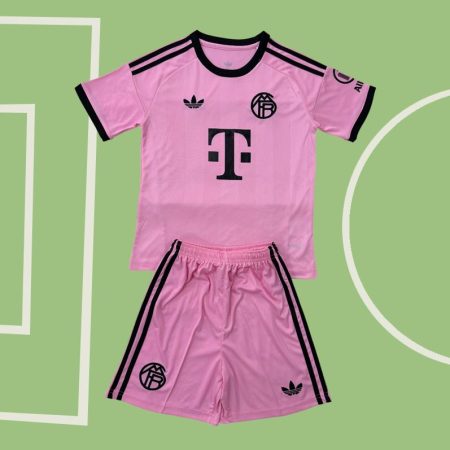 25/26 Bayern Munich Pink Goalkeeper Football Shirt Kids Size Suit