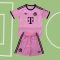 25/26 Bayern Munich Pink Goalkeeper Football Shirt Kids Size Suit