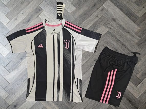 25/26 Juventus Home Football Shirt Kids Size Suit(No ADS)