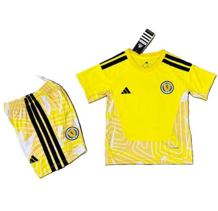 26/27 Scotland Goalkeeper Yellow Football Shirt Kids Size Suit