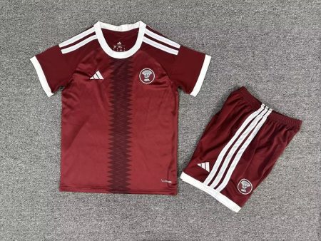26/27 Qatar Home Football Shirt Kids Size Suit