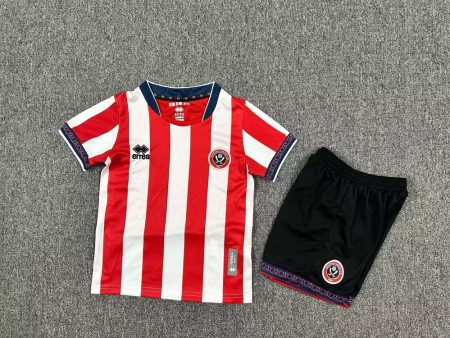 25/26 Sheffield United Home Football Shirt Kids Size Suit