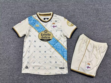 25/26 Deportivo La Coruna Second Away Football Shirt Kids Size Suit
