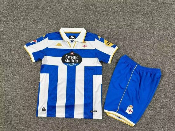 25/26 Deportivo La Coruna Home Football Shirt Kids Size Suit