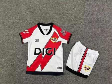 25/26 Rayo Vallecano Home Football Shirt Kids Size Suit