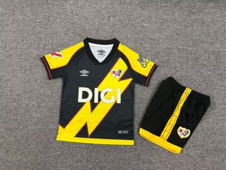 25/26 Rayo Vallecano Second Away Football Shirt Kids Size Suit