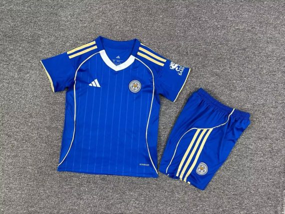 25/26 Leicester City Home Football Shirt Kids Size Suit