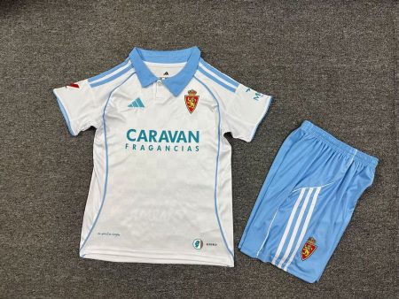 25/26 Zaragoza Home Football Shirt Kids Size Suit