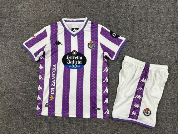 25/26 Valladolid Home Football Shirt Kids Size Suit