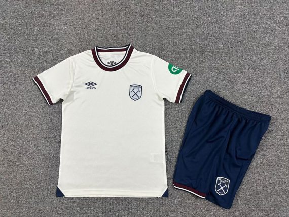 25/26 West Ham United Away Football Shirt Kids Size Suit