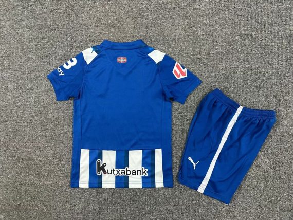 25/26 Deportivo Alaves Home Football Shirt Kids Size Suit