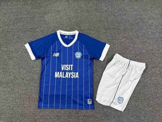 25/26 Cardiff City Home Football Shirt Kids Size Suit