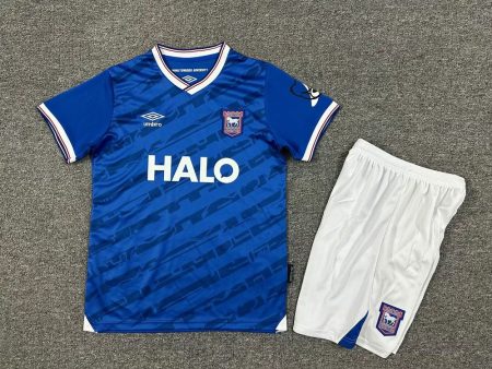 25/26 Ipswich Town Home Football Shirt Kids Size Suit
