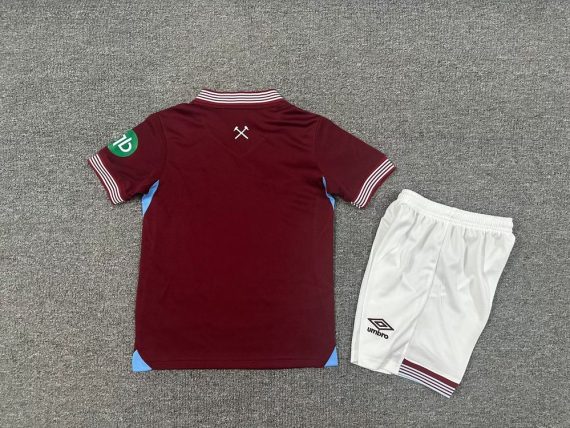 25/26 West Ham United Home Football Shirt Kids Size Suit