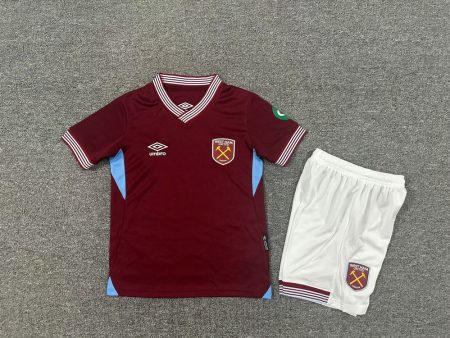 25/26 West Ham United Home Football Shirt Kids Size Suit
